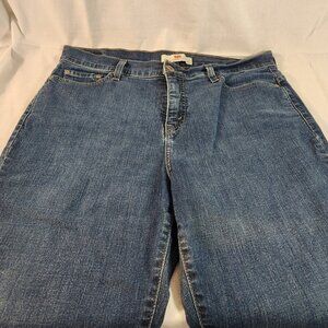 Levi's 512 Perfectly Slimming Boot Cut Jeans Women's 34 x 29 Navy Blue High Rise